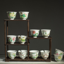 Jingdezhen hand-painted ceramic 12 flower God cup small teacup tea cup