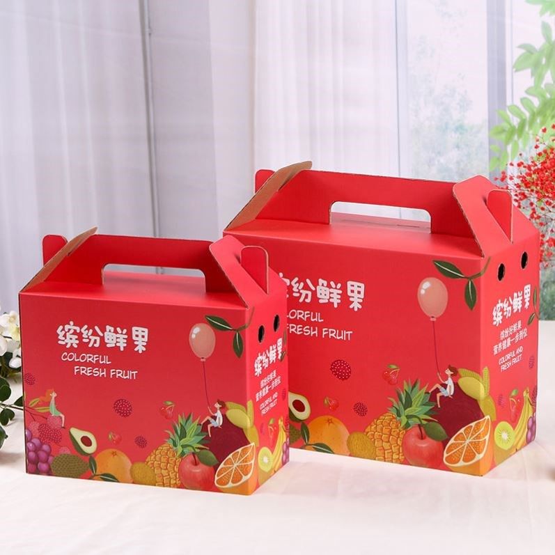 Fruit Basket Packed Fruit Gifts (10 Pieces) Universal Fruit Carton High-end Portable Gift Box Apple Mix and Match Gifts