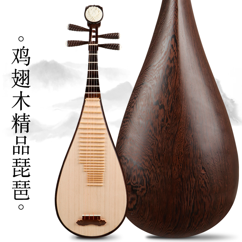 Chicken wing wood pipa musical instrument adult verification test special mahogany lute for beginners beginners special pipa