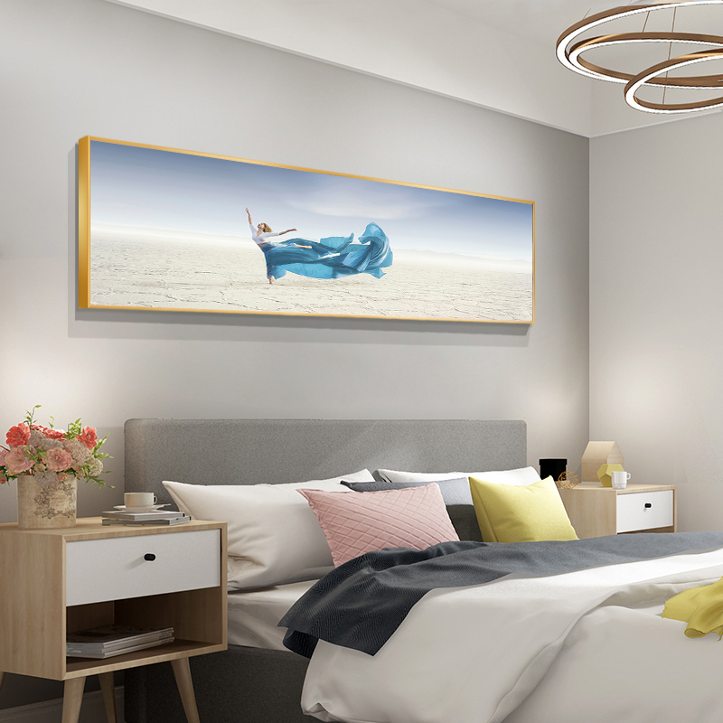 Living Room Decoration Painting Bedroom Bedside Painting Banner Background Wall Hanging Painting Modern Scenery Cozy Fresco Light Extravagant Crystal Porcelain Hanging Painting