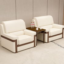 Office sofa Leadership Reception talks conference room upscale genuine leather single position minimalist modern sofa tea table combinations