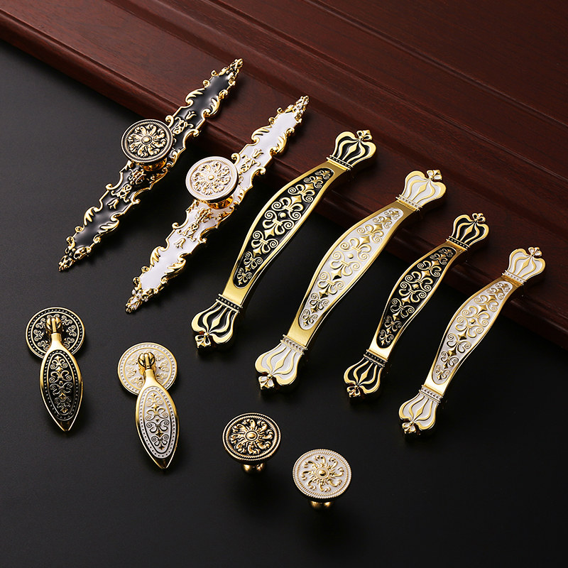 Mr. Stainless European door handle whole Cabinet handle gold American single hole wardrobe door handle antique small integral cabinet handle