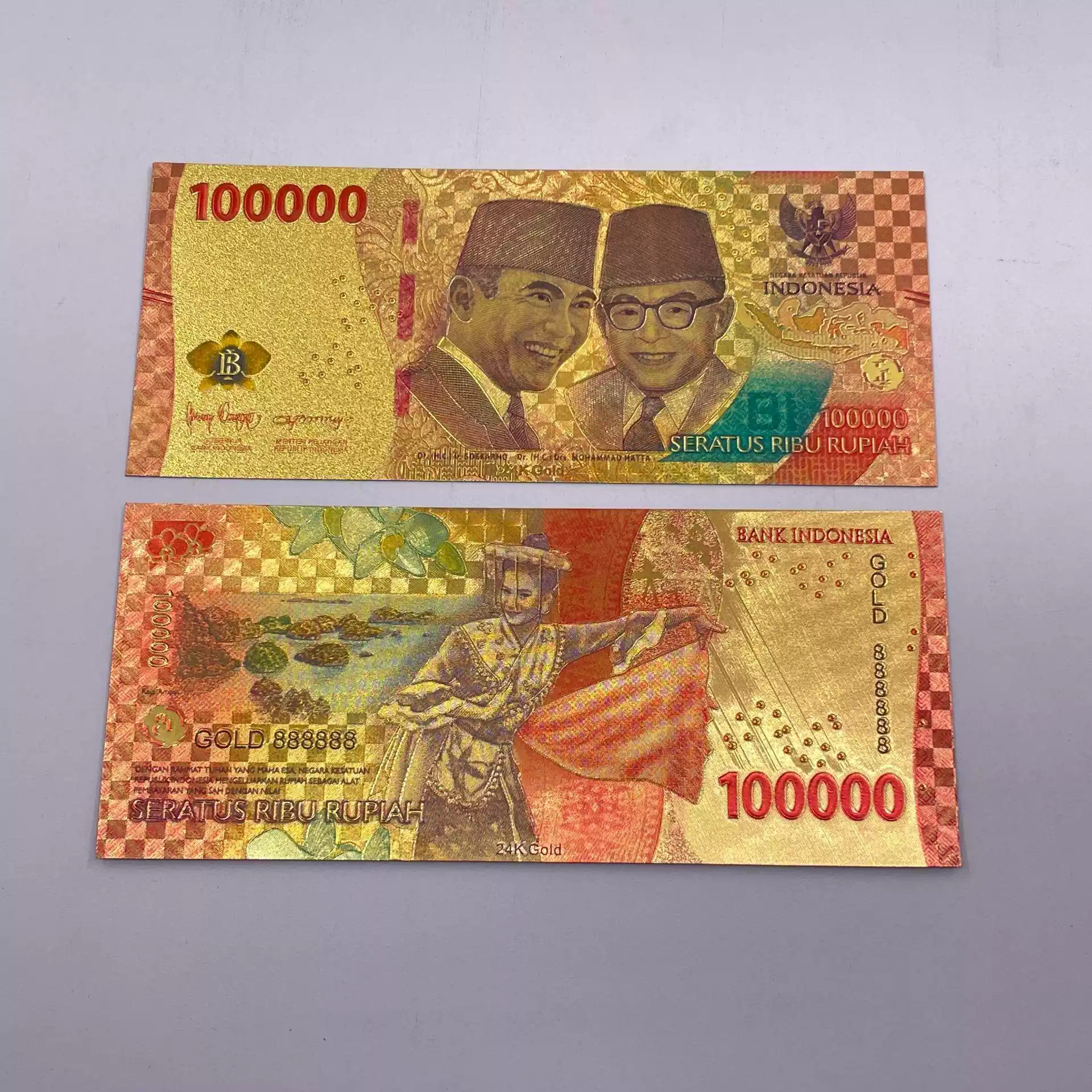 韓元1000 5000 10000 50000塑料金箔鈔防水旅遊紀念幣收藏可定