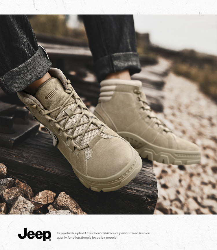 JEEP 2022年款 男式真皮复古机车靴 天猫优惠券折后￥128包邮（￥153-25）