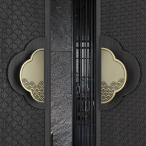 Door handle Chinese lucky star creative glass door handle new Chinese style club box sliding wooden door door handle