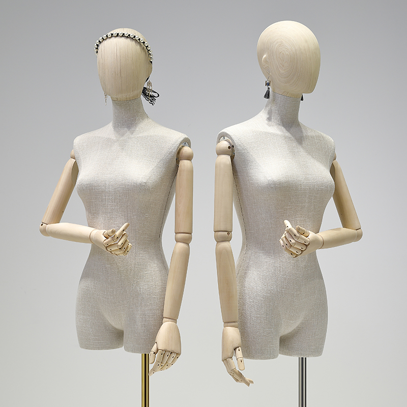 High-end clothing store model props Female half-body women's clothing window man table clothes model shelf Human body display rack