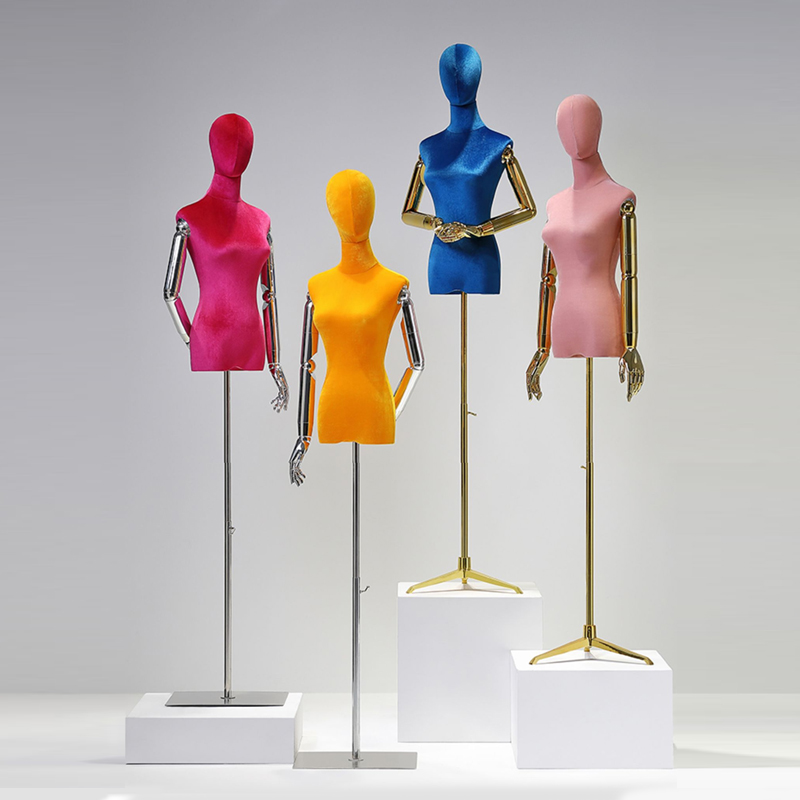 Colourful velvet plating hand model Props Women's Clothing Shop Window Bust's Costume Shop Wedding Dress Model Show Show-Taobao