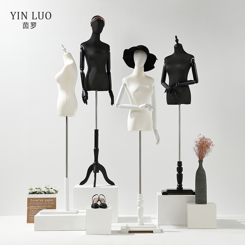 Wedding dresses Dress Models Racks Women's Clothing Show Half Body Black White Photography Props Clothing Shop Dummy