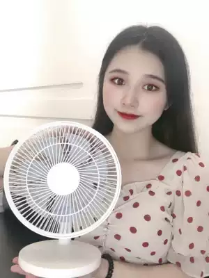 Ou Yang usb small fan mute office table small student dormitory bed portable rechargeable electric fan