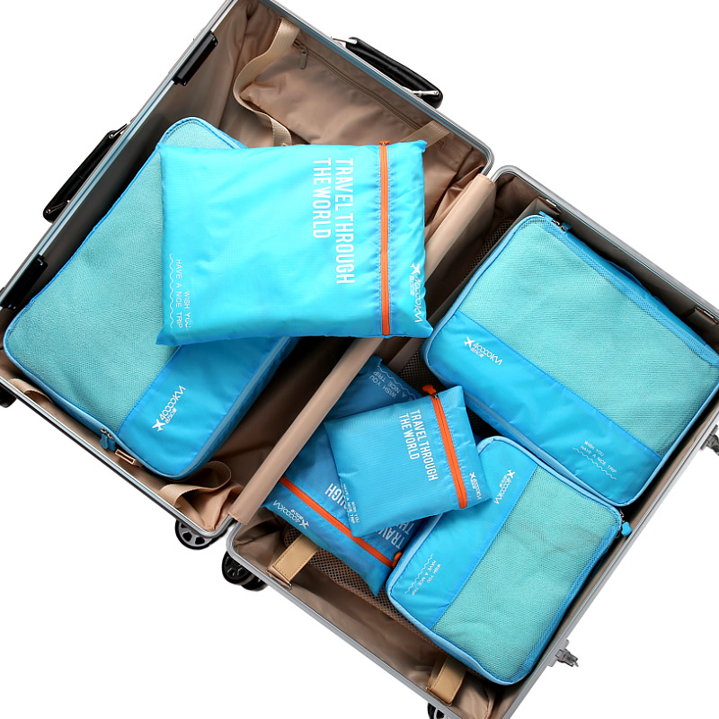40 thousand kilometers of cashier bag for business trip Travel Waterproof Containing Bag Clothing Lingerie Finishing Bag Finishing Bag 6 pieces of cover
