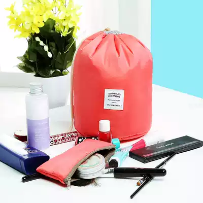 40,000 kilometers cosmetic bag large capacity multi-functional drawstring corset cylinder men's and women's toiletries storage bag