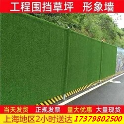Municipal engineering construction site outdoor wall green artificial simulation lawn network artificial turf network blocks green outdoor