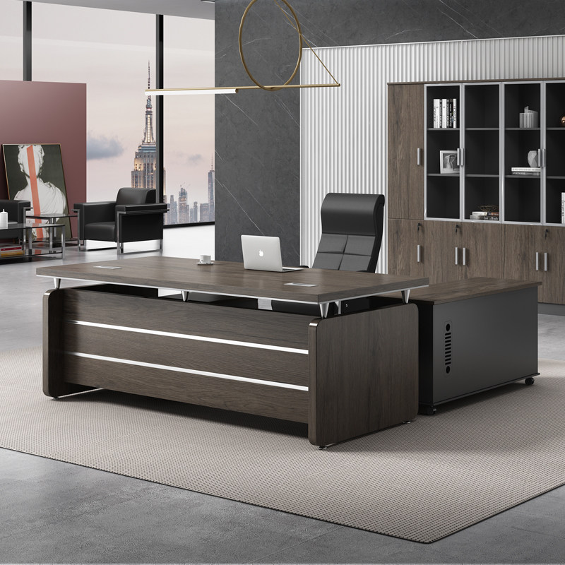 Desk boss table simple modern executive desk president table manager supervisor table 1 8 meters office desk and chair combination