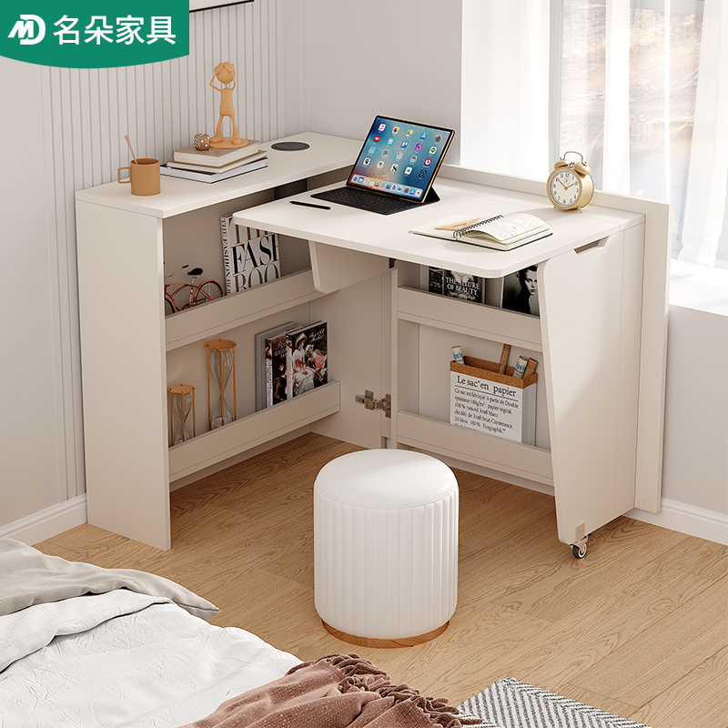 Corner Desk, Foldable Desk, Small Apartment Home Computer Desk, Student Writing Desk, Space-Saving Desk 1.5m F67