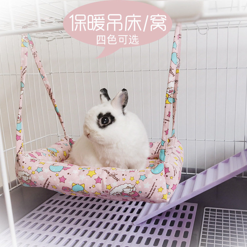 Pet Hanging Nest Suspended Rabbit Bunny Hammock with thickened warm autumn and winter style canvas with cotton Dutch Pig Dragon Cat Litter