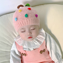 Autumn and winter children's hat warm Korean version of male and female baby wool hat cute super cute newborn baby ear hat tide