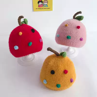 Autumn and Winter Children's hat warm Korean version of male and female baby wool hat cute super cute newborn baby ear hat tide