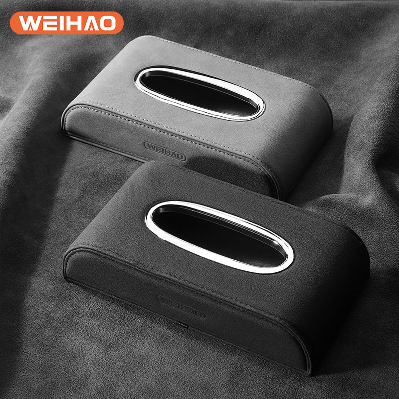 Suede car tissue box is suitable for Mercedes-Benz BMW Audi car with paper box interior supplies modification decoration