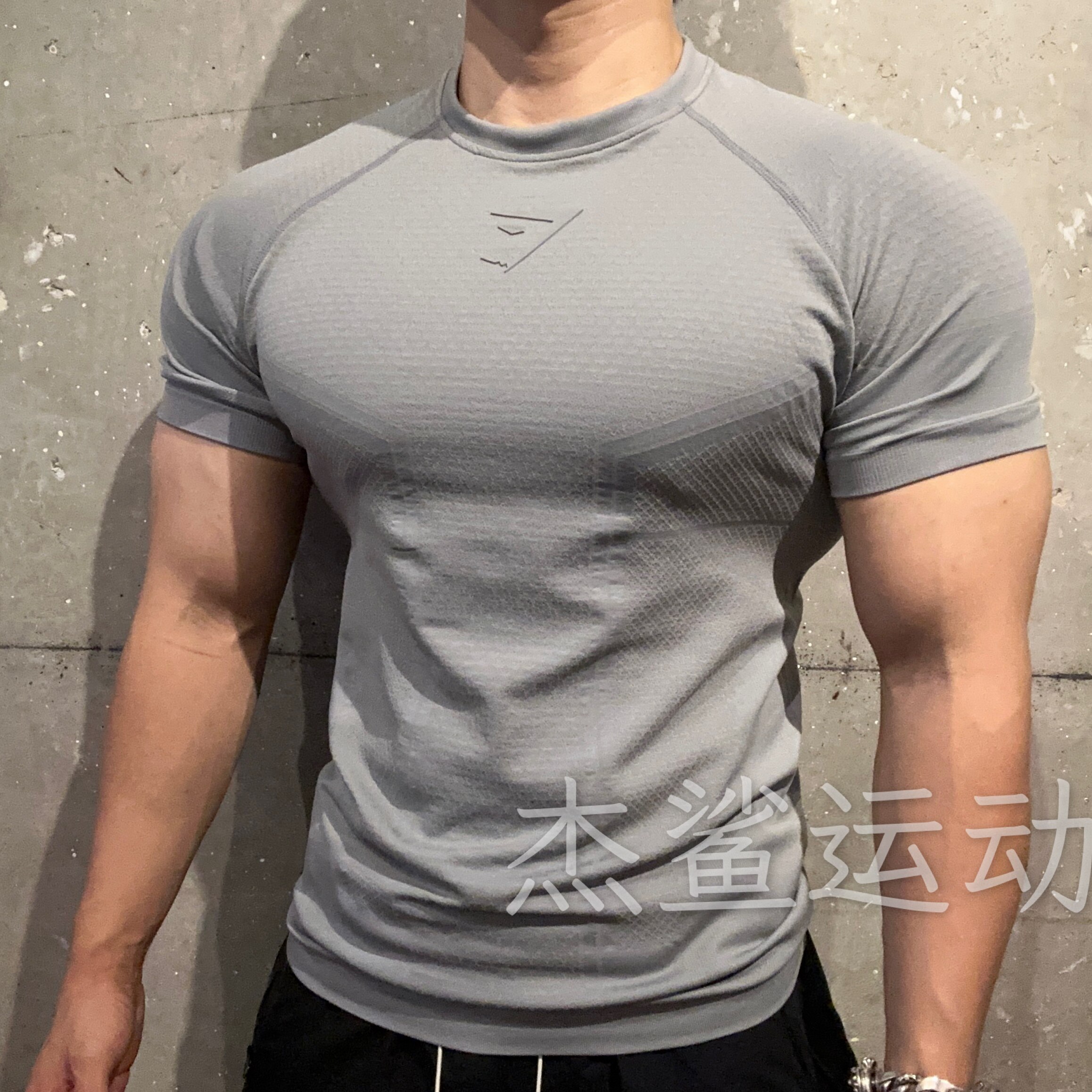 Gymshark ONYX 3.0超級英雄男士運動健身修身凸顯身材無縫高彈短袖