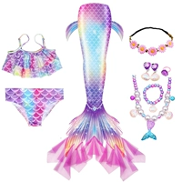 Комплект из трех частей фантазийного фиолетового газа + розовый венок + колье 5