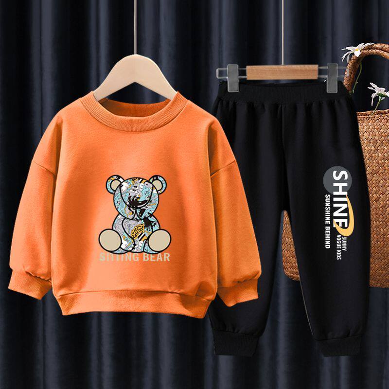 Boys' long-sleeved suits spring and autumn clothes new children's Korean fashion Western style 2022 sweater girls middle and large children's clothes