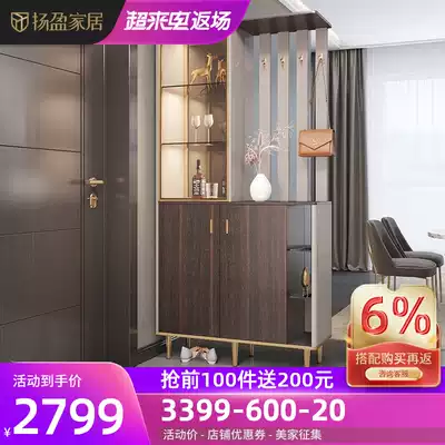 Italian light luxury room, hall cabinet, living room, entrance, entrance cabinet, modern simple storage partition door, foyer cabinet, screen wine cabinet