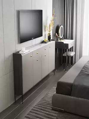 Yang Ying light luxury bedroom TV cabinet ultra-thin high master bedroom super narrow room modern simple makeup table combination