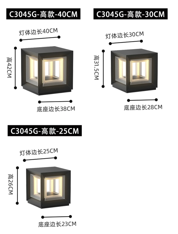 đèn led trụ cổng năng lượng mặt trời Đèn cột tường ngoài trời không thấm nước năng lượng mặt trời đèn cột sân vườn hiện đại tối giản đèn cổng biệt thự đèn cổng đèn gắn trụ cổng năng lượng mặt trời đèn trụ cổng tròn năng lượng mặt trời