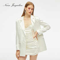 Nana Jacqueline white suit women Spring Summer designer brand coat suit top thin niche