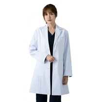 zerzo refined woman long style relaxation big code A version doctor white coat long sleeve workwear doctor beauty cosmetic dentistry