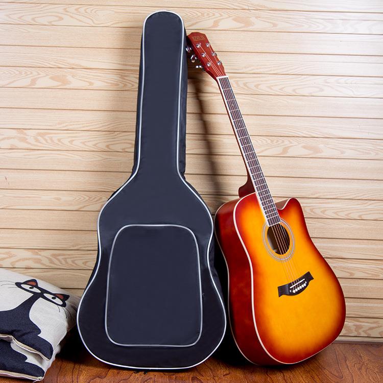 Manufacturer direct sales 41 inch folk guitar backpacker wood guitar 41 inch plus cotton guitar bag thickened bag double shoulder backpack-Taobao