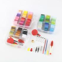 Cross-stitch three-layer thread box set wound thread board 150 color threads embroidery tools sewing box