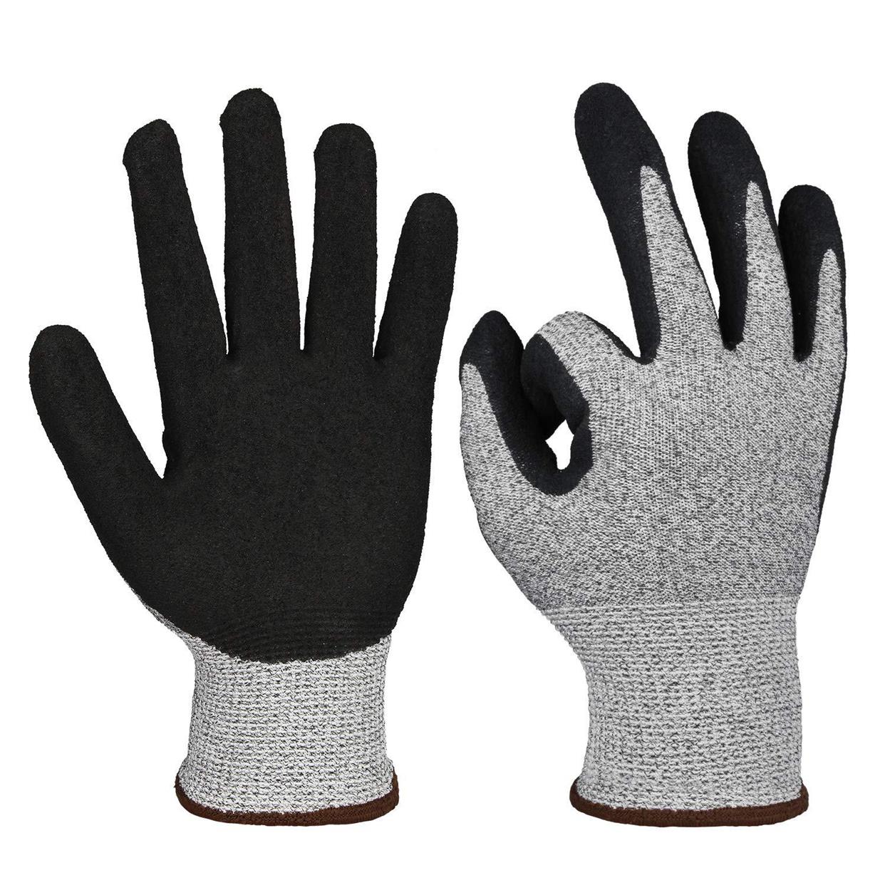 Spot cut-resistant grade 5 nitrile matte dipped gloves cut-resistant non-slip HPPE garden auto repair hardware gloves