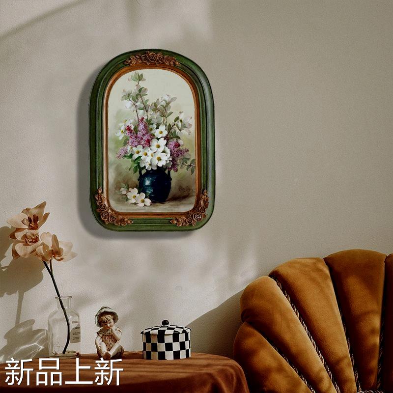 Straight for French style light extravaganza Classical Carved vintage Vintage Resin Photo Frame Hang Painting Art Picture Frame Pendulum hanging wall Ding-Taobao