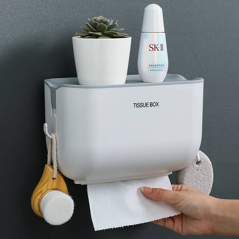 Creative sanitary carton dressing room paper towel toilet paper rack household non-perforated toilet waterproof extraction toilet paper roll toilet paper drum