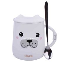 【ZZH】日系卡通可爱马克杯带盖勺