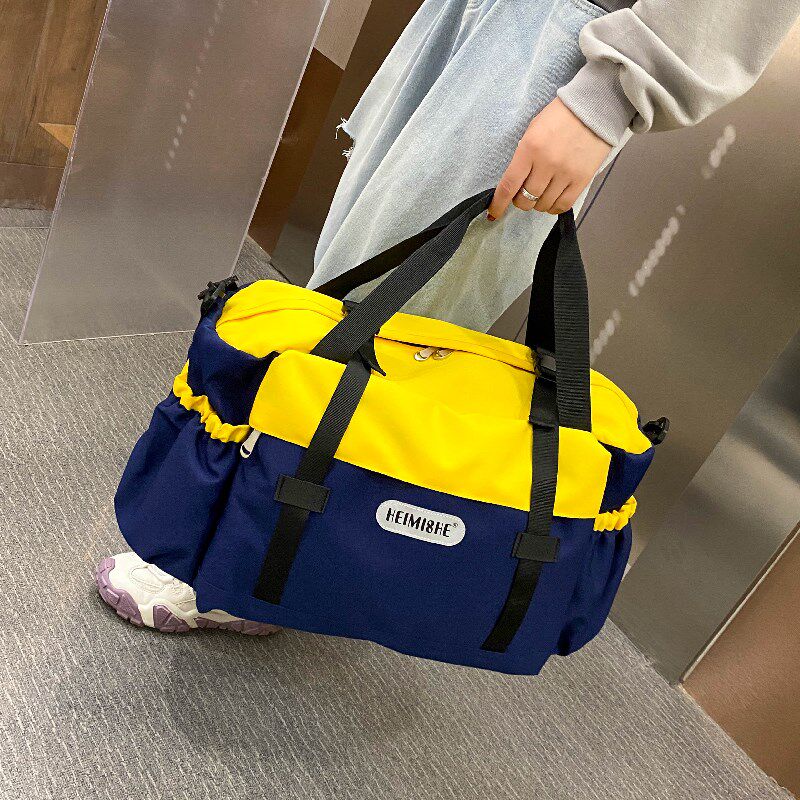 Tide brand luggage bag portable men's large-capacity travel bag canvas with student sports fitness bag travel storage bag female