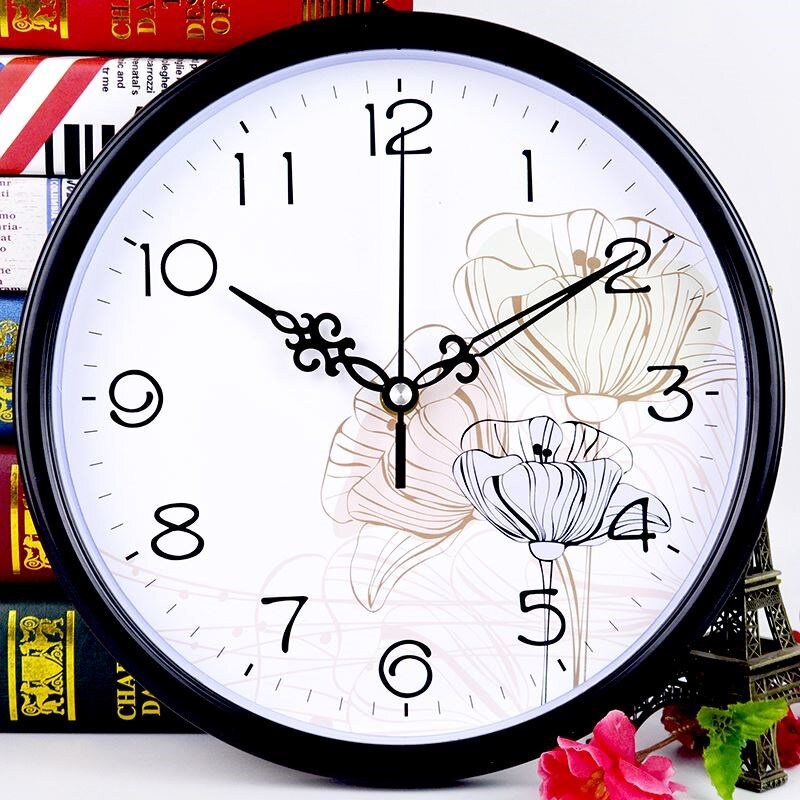 2021 clock tickless clock tickletdown c raw girl muted light and watch hanging clock bedroom home cartoon hanging watch