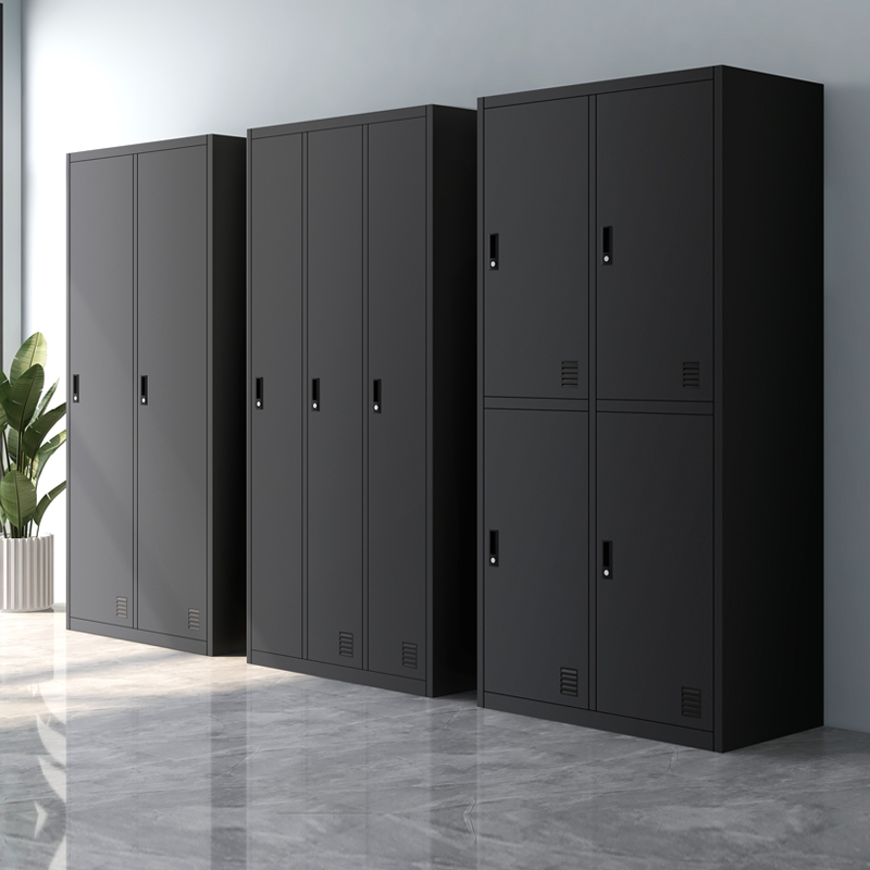 Black locker employee locker locker locker bathroom sauna with lock-changed iron cabinet