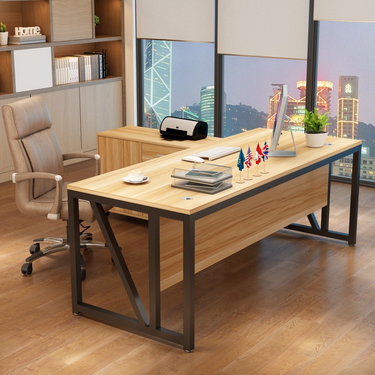 Boss desk Simple modern president atmosphere Creative boutique office manager desk Computer office desk and chair combination