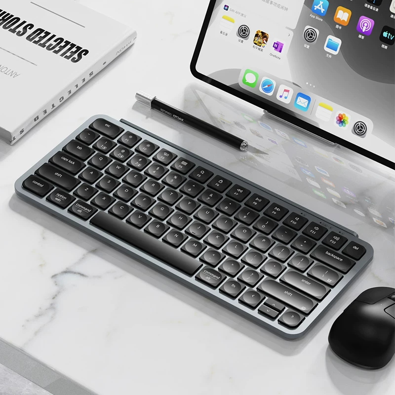 Беспроводная линейка Keychron B1Pro, три режима, совместимая Apple 𬞟фрукты Mac Android ноутбук планшет клавиатура 2.4G ультратонкая офис