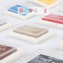 No 32 planet seal color stamp pad Rubber stamp Wedding finger painting hand account album Food play printing mud concave waist large box