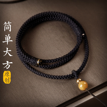 Hand-woven pendant lanyard jade necklace rope safe buckle simple pendant rope for men and women hanging neck pendant rope