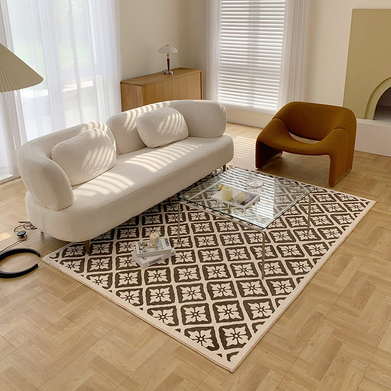 Fa-style retro style Living room Carpet sofa tea table cushion light and luxurious book room floor cushion bedroom bedside blanket home