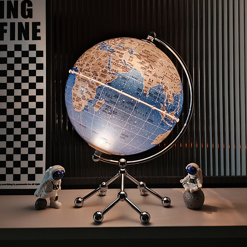 3D Floating Globe Living Room Ornament with a High-End Feel, Unique Room Decoration, Music Box, Housewarming Gift