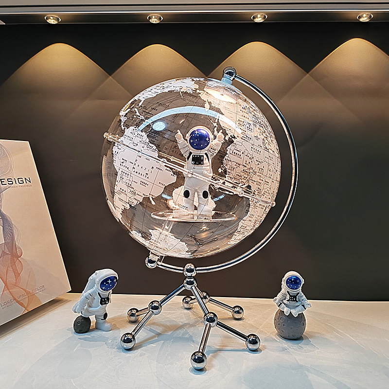 地球儀の飾りライト高級高級ニッチ宇宙飛行士男の子誕生日プレゼントリビングルームテレビキャビネットワインキャビネットの装飾