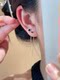 틈새 디자인 절묘한 검은 럭키 잔디 이어 라인 가벼운 고급스러운 기질 다목적 귀걸이 유행 한국 버전 고급 귀걸이