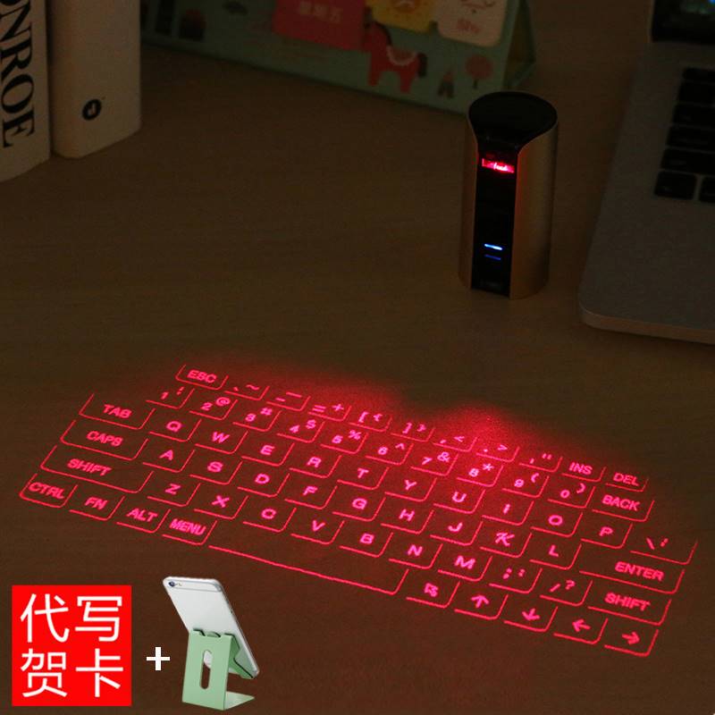 Whistle Bird Laser Virtual Projection Wireless Bluetooth Laser Infrared Projection Typing Keyboard for Mobile Phones iPad Computer