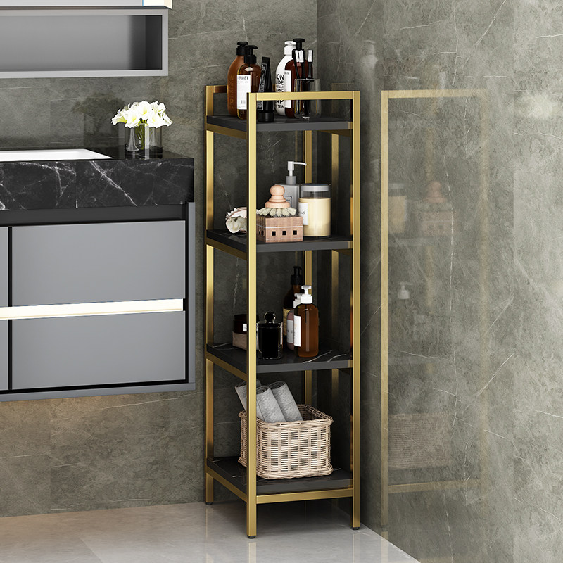 Makeup room shelf laminated bathroom toilet light luxury toilet toilet multi-layer layer of face storage cabinet