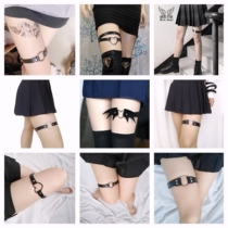 White leather strap thigh ring Female adjustable Festival Sexy Legs Upper Strap Cos Scar Trinket Punk Lap Lap